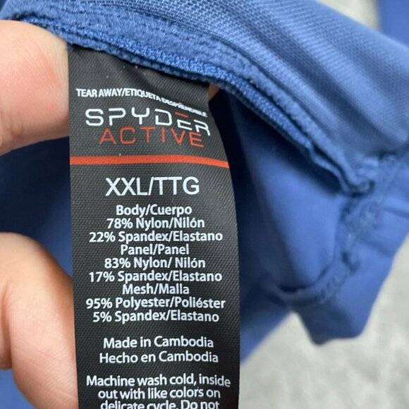 Spyder Active Womens Blue Long Sleeve Performance Shirt XXL NWT  6478 - Picture 3 of 9